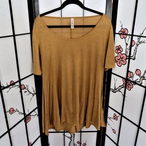 LuLaRoe Gold Blouse Tunic Size Small